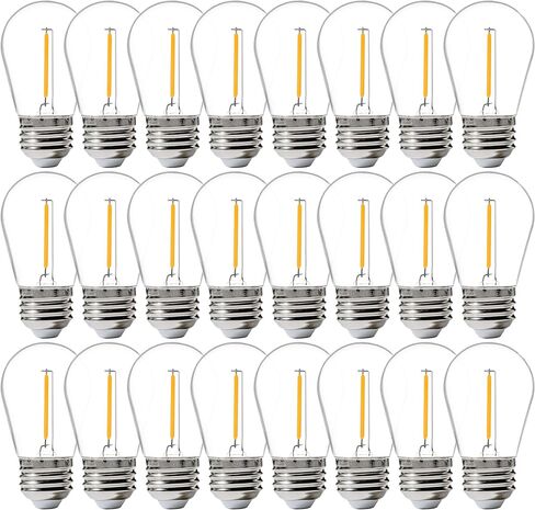 FLSNT 30 حزمة LED S14 لمبات بديلة لسلسلة الضوء، مصابيح LED خارجية، قاعدة E26، 2200K أبيض دافئ، غير قابل للتعتيم in Saudi Arabia