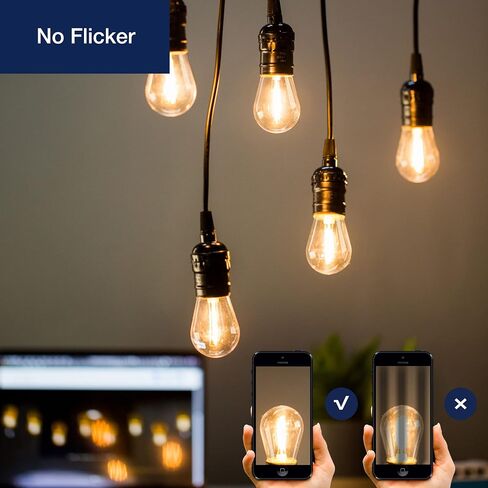 FLSNT 30 حزمة LED S14 لمبات بديلة لسلسلة الضوء، مصابيح LED خارجية، قاعدة E26، 2200K أبيض دافئ، غير قابل للتعتيم in Saudi Arabia