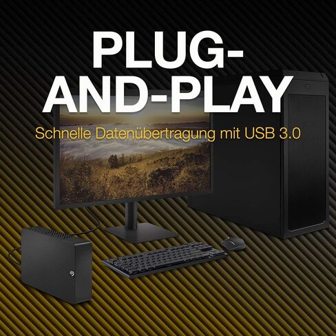 Seagate Expansion Desktop STKP14000400 محرك الأقراص الصلبة الخارجي 14 تيرابايت 3.5 بوصة USB 3.0 للكمبيوتر الشخصي والكمبيوتر المحمول مع خدمة الإنقاذ لمدة عامين in Saudi Arabia