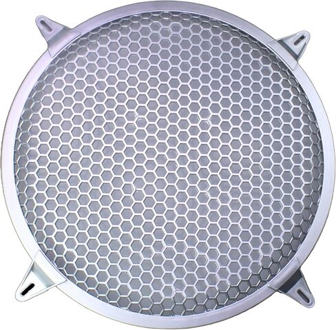 2 Pcs 6 Inch Speaker Grills Subwoofer Grill Waffle Grill Guard Protector Covers with Mounting Screws ABS Mesh Round Subwoofer Speaker Cover (Silver) in Saudi Arabia