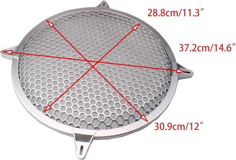 2 Pcs 6 Inch Speaker Grills Subwoofer Grill Waffle Grill Guard Protector Covers with Mounting Screws ABS Mesh Round Subwoofer Speaker Cover (Silver) in Saudi Arabia