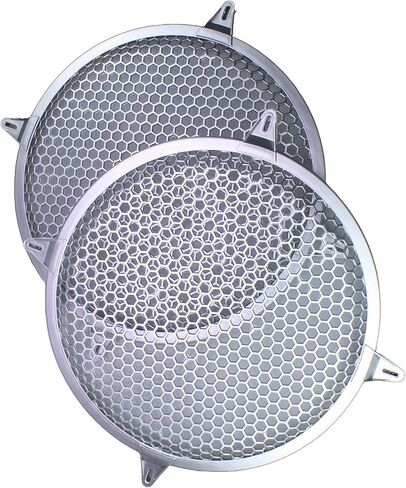 2 Pcs 6 Inch Speaker Grills Subwoofer Grill Waffle Grill Guard Protector Covers with Mounting Screws ABS Mesh Round Subwoofer Speaker Cover (Silver) in Saudi Arabia
