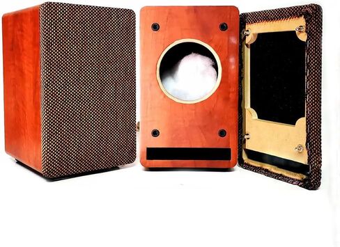 Flushbay Speaker Grill Cloth Speaker Fabric Protective Dustproof Mesh Cloth Stereo Fabric Replacement for Home Stage Speakers, Media Cabinet, KTV Box (Black-Brown) in Saudi Arabia