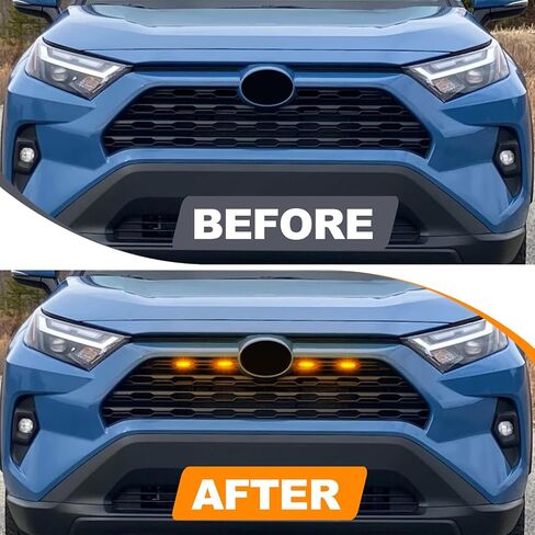 DOOD LED Grill Lights Fit For Toyota RAV4 2019 2020 2021 2022 2023 2024 Front Grille lights For 2024 Rav4 LE/XLE/SE/XSE Raptor Amber Light in Kuwait