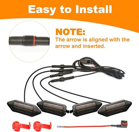 DOOD LED Grill Lights Fit For Toyota RAV4 2019 2020 2021 2022 2023 2024 Front Grille lights For 2024 Rav4 LE/XLE/SE/XSE Raptor Amber Light in Kuwait