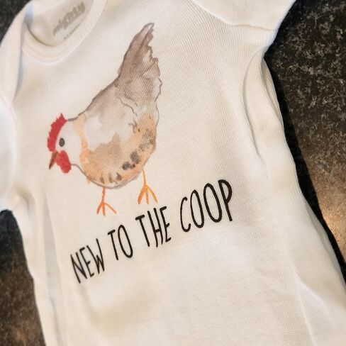 دجاج - ملابس للأطفال الأولاد والبنات ملابس أطفال رضع، قطعة واحدة لطيفة للأطفال، قطعة واحدة من ملابس الأطفال المضحكة لحديثي الولادة 0-3M بأكمام قصيرة in Kuwait