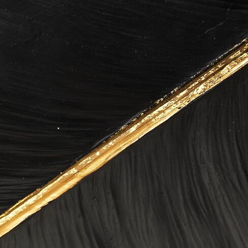 Deco 79 Resin Bird Feather Decorative Bowl with Gold Foil Accent, 13" x 7" x 8", Black in Saudi Arabia