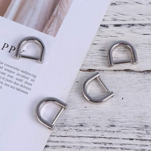 Artibetter D-Rings Screw in Shackle Horseshoe U Shape D Ring DIY Leather Craft Purse Keychain Accessories for Strap 4 pcs in Saudi Arabia