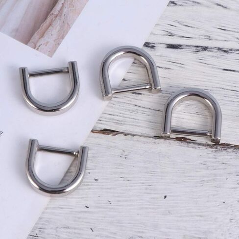 Artibetter D-Rings Screw in Shackle Horseshoe U Shape D Ring DIY Leather Craft Purse Keychain Accessories for Strap 4 pcs in Saudi Arabia