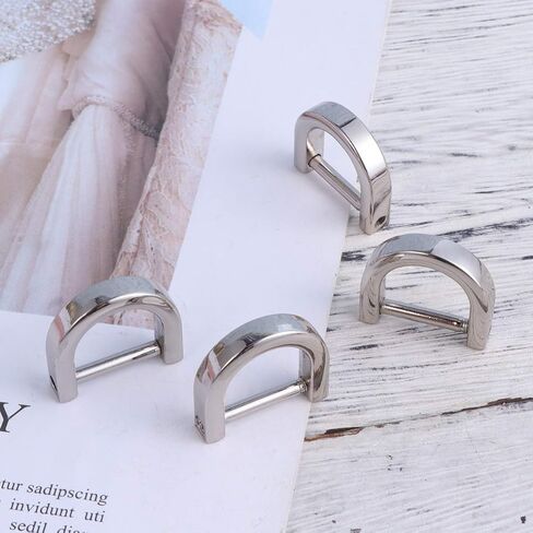 Artibetter D-Rings Screw in Shackle Horseshoe U Shape D Ring DIY Leather Craft Purse Keychain Accessories for Strap 4 pcs in Saudi Arabia