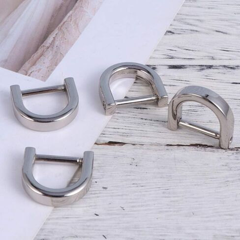 Artibetter D-Rings Screw in Shackle Horseshoe U Shape D Ring DIY Leather Craft Purse Keychain Accessories for Strap 4 pcs in Saudi Arabia