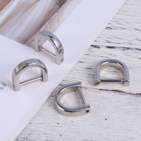 Artibetter D-Rings Screw in Shackle Horseshoe U Shape D Ring DIY Leather Craft Purse Keychain Accessories for Strap 4 pcs in Saudi Arabia