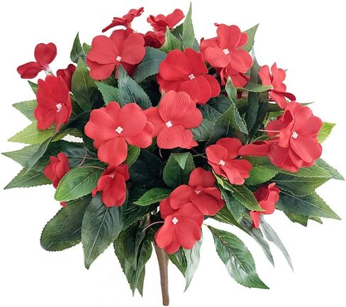 باقة زهور اصطناعية من Impatiens لتزيين صور الزفاف في الحديقة والحديقة (2 قطعة) in Saudi Arabia
