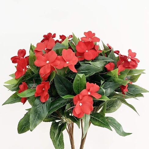 باقة زهور اصطناعية من Impatiens لتزيين صور الزفاف في الحديقة والحديقة (2 قطعة) in Saudi Arabia