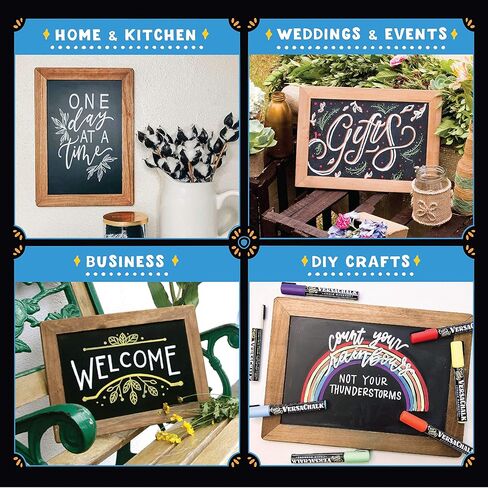 Rustic Magnetic Chalk Boards with Frame (10"x14", Magnetic Surface, Double Sided) Wet Erase Small Chalkboard Signs for Bistro Signs, Kitchen, Business, Restaurant, Menu, Wedding Decor in Kuwait
