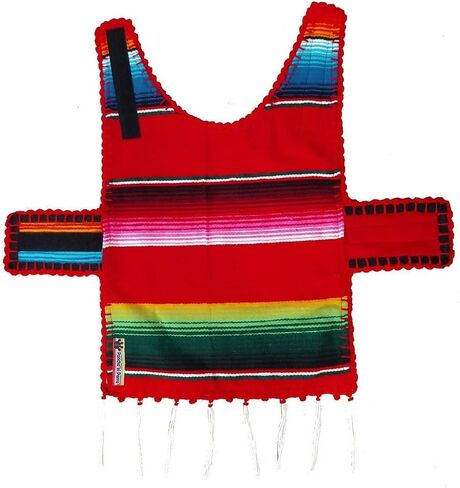 Handmade Dog Poncho - Reversible Poncho from Mexican Serape - Pet Costume – Sweater (Small, Black) in Saudi Arabia