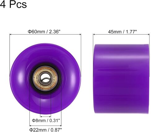 PATIKIL Longboard Wheels with Bearings ABEC-11, Street Wheels for Skateboards Cruiser Wheel Replacement in Saudi Arabia
