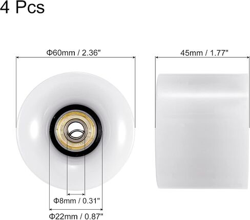 PATIKIL Longboard Wheels with Bearings ABEC-11, Street Wheels for Skateboards Cruiser Wheel Replacement in Saudi Arabia