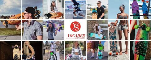 Yocaher Complete Pintail Longboard Skateboards w/Premium Grip Tape, Aluminum Truck, ABEC-9 Bearings, 71mm Skateboard Wheels in Kuwait