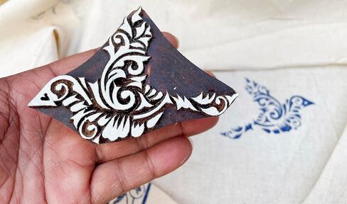 Wooden Block Stamp Bird Wood Block Art Decorative Handcarved, Clay Potter Craft Scrapbook Stamps, DIY Fabric Print, Textile Paper Clay Pottery Block, Textile Printing, Handmade Wooden, Garden Decore in Saudi Arabia