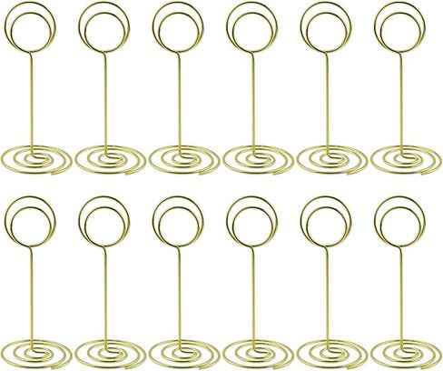 12PCS Table Number Holders Place Card Holder Wedding Table Stands Centerpieces Photo Holder Wire Picture Clips Memo Note Stand for Party Restaurant Home Decoration in Saudi Arabia