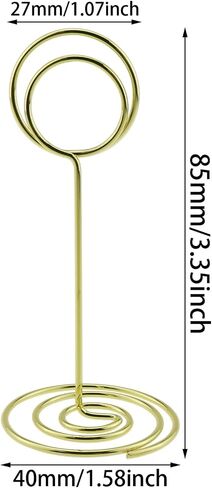 12PCS Table Number Holders Place Card Holder Wedding Table Stands Centerpieces Photo Holder Wire Picture Clips Memo Note Stand for Party Restaurant Home Decoration in Saudi Arabia