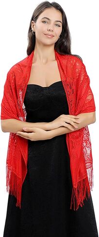 Shawls and Wraps for Evening Dresses Lace Scarfs for Women Pashmina Wedding Formal Shawl in Saudi Arabia