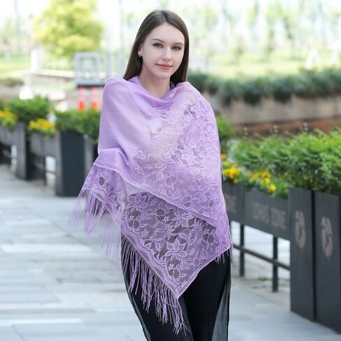 Shawls and Wraps for Evening Dresses Lace Scarfs for Women Pashmina Wedding Formal Shawl in Saudi Arabia