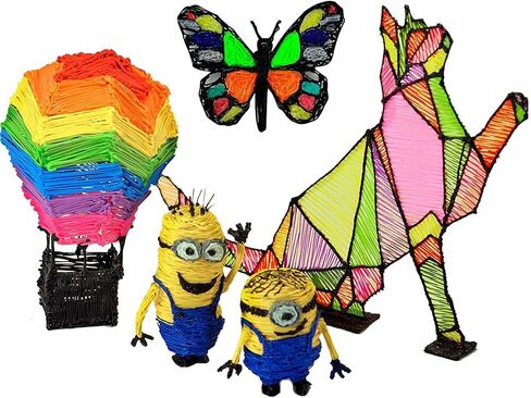 24 Colors 3D Pen Filament. Includes 20 Vibe Colors and 4 Glow in Dark Colors. 10 Feet, 1.75mm Each. PLA Kids Safe Refill in Kuwait