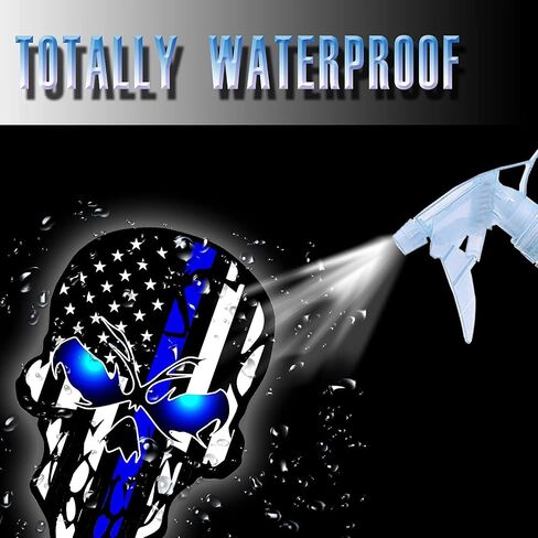 2 Pack 5.1"Reflective All Black American Flag Skulls Sticker, Skull Decal with Black US Flags, UV Fade Resistant Vinyl Car Flags Stickers for Trucks Jeep Van Women Men Motorcycle Laptop Bumper Decals in Saudi Arabia