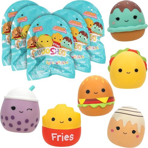 Squishmallows Squooshems: Food Series 5-Pack - Official Jazwares - Collectible Mini Squishy Squeezable Toy Mystery Blind Bag - Styles May Vary, Duplicates Possible - Gift for Kids, Girls & Boys in Saudi Arabia