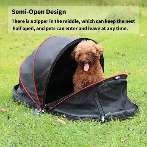 Pet Teepee, Small Animal Hideout, Portable Pop Up Folding Pet Tent, 600D Oxford Frosted Cloth+Nylon Mesh, Breathable and Sunshade, Suitable for Small Pets Weighing Less Than 6 KG, 32"L X 16"W X 16"H in Saudi Arabia