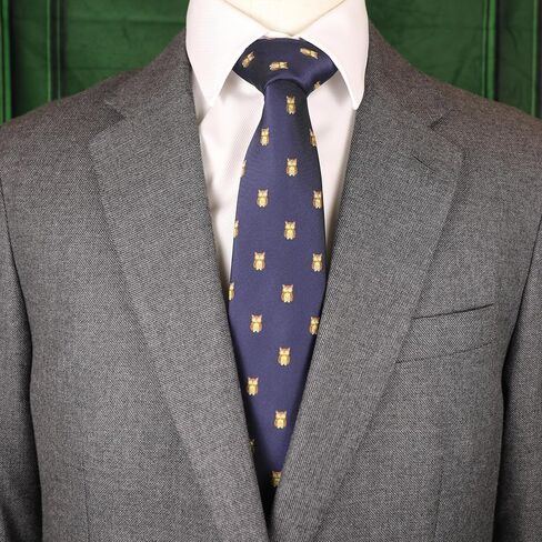 Men Bird Pattern Tie Blue Jay Necktie Owl Tie Father's Day Birthday Gift Tie in Saudi Arabia