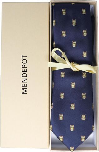 Men Bird Pattern Tie Blue Jay Necktie Owl Tie Father's Day Birthday Gift Tie in Saudi Arabia