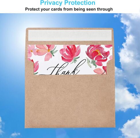100 Pack 4x6 Envelopes for Invitations, Brown Kraft Envelopes, Self Seal A4 Envelopes for Greeting Cards Gift Cards, Photos, Postcards, Invitation Envelopes for Wedding, Graduation, Baby Shower, Party in Saudi Arabia