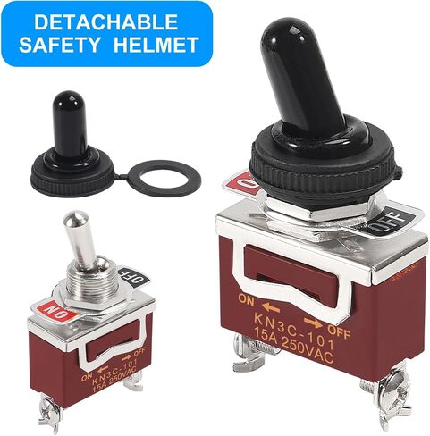 3PCS Toggle Switch 12V, Heavy Duty 2 Pin Momentary Toggle Light Switch, Waterproof ON Off Switch for Car, Boat, Yacht, Vessels in Saudi Arabia