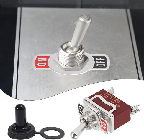 3PCS Toggle Switch 12V, Heavy Duty 2 Pin Momentary Toggle Light Switch, Waterproof ON Off Switch for Car, Boat, Yacht, Vessels in Saudi Arabia