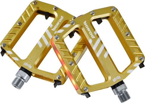 دواسات الدراجة مع أضواء LED 5 أوضاع، تشغيل وإيقاف، قابلة لإعادة الشحن عبر USB، مقاومة للماء، دواسات دراجة طريق من الألومنيوم المسطحة CNC مع 9/16 بوصة Cr-Mo Steel Axel w Pin، للدراجة الإلكترونية، الركاب، الهجين، المدينة، دراجة الشاطئ in Saudi Arabia