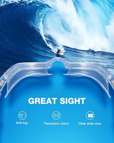 نظارات السباحة ZIONOR G1 SE مع قبعة السباحة المضادة للضباب للرجال والنساء in Kuwait