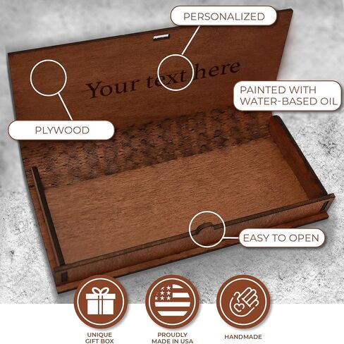 Money Gift Boxes for Cash Birthday - Personalized Wooden Box Money Holder Gift, Custom Engraved Wood Present Box for Wedding, Unique Money Gift Boxes for Cash Christmas, Anniversary, Graduation in Saudi Arabia