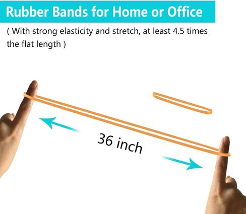 Coopay 120 Pieces Large Rubber Bands Trash Can Band Set Elastic Bands for Office Supply, Trash Can, File Folders, Cat Litter Box, Size 8 inches (Black) in Saudi Arabia