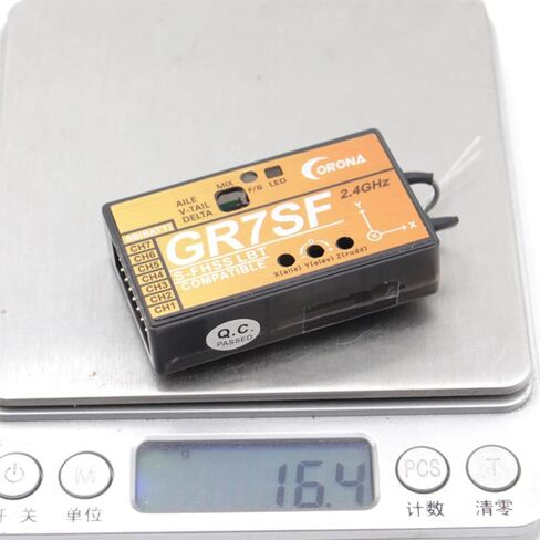 Corona GR7SF 2.4GHz 7CH S.Bus Receiver with 3X Gyro Futaba S-FHSS Compatible Transmitter T6J T8J 10J T14SG 16SZ for FPV Airplane in Saudi Arabia