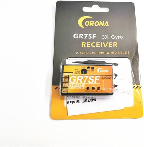 Corona GR7SF 2.4GHz 7CH S.Bus Receiver with 3X Gyro Futaba S-FHSS Compatible Transmitter T6J T8J 10J T14SG 16SZ for FPV Airplane in Saudi Arabia