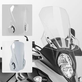 واقي الشاشة الأمامية للزجاج الأمامي للدراجات النارية متوافق مع DL650 V Strom 650 2017-2023 منحرف الرياح لتدفق الهواء (دخان خفيف) in Kuwait