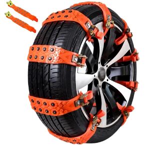 Snow Tire Chains for Seat Mii Hatchback 2012-2020, Traction Straps Non-Slip Quick No-Tools Installation Low Noise for Ice Snow Mud Fit 165-245mm Tires,2 Straps in Kuwait