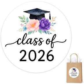 2026 Graduation Stickers Labels: A Sweet Ending Permanent Strong Paper Adhesive 120 Pcs (20 Sheets) 1.6" Round Decals for Envelopes Water Bottles Gift Boxes Party Favors Decor Supplies in Saudi Arabia