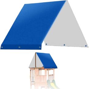 Playset Canopy Replacement, 52x90 Inch Oxford Cloth Playground Canopy, Waterproof Sunproof Dustproof Swing Set Replacement Tarp, Playhouse Cover for Outdoor, Royal Blue, Playhouse Cover in Saudi Arabia