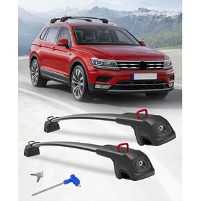 قضبان متقاطعة لرف السقف 2026 بوزن 360 رطل متوافقة مع Subaru Crosstrek Wilderness 2024-2026 وVolkswagen VW Tiguan 2018-2026 (ليست محدودة) وTaos 2022-2026 قضبان سقف من الألومنيوم قابلة للقفل in Kuwait