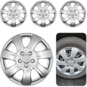 16 Inch Black Hubcaps Wheel Covers – Set of 4 Premium ABS Snap-On OEM Style Replacement for Cars, Trucks, SUVs & Vans – Durable, Secure Fit Rim Covers for 16" Steel Wheels in Saudi Arabia