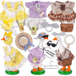 Glam Goose Clothing Co. Desk Goose Outfits 7 inches, 7 inch Desk Goose Outfits and Costumes, Desk Goose Clothes 7 inch and Accessories (Set B) in Saudi Arabia